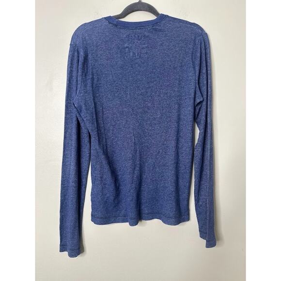 Vintage 00s Y2K Hollister Mens Large L Thermal Rib Knit Logo Long Sleeve Shirt - Picture 4 of 7